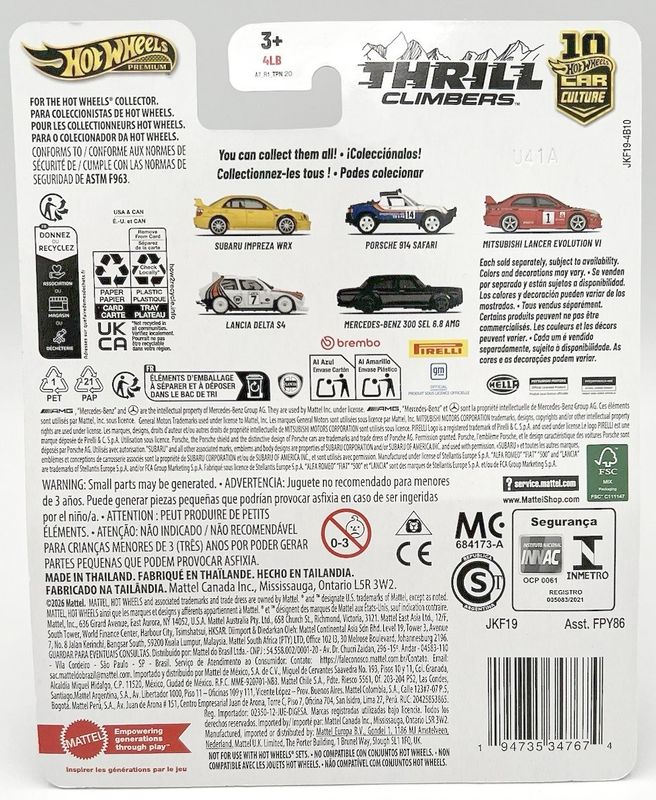 Mitsubishi Lancer Evolution VI- Hot Wheels Thrill Climbers 1:64