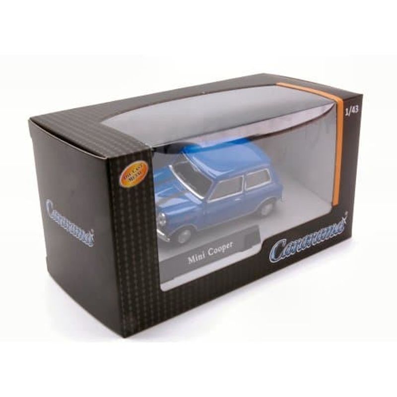 Mini Cooper blå- skala 1:43