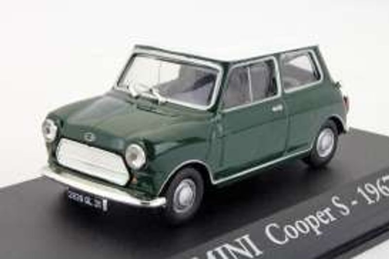 Mini Cooper S 1967 grön/vit - skala 1:43
