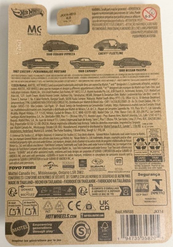 Nissan Maxima 1999 - Hot Wheels Fast & Furious Dream Lineup 1:64