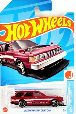 Nissan Maxima Drift Car rot - Hot Wheels 1:64 (kurze Karte)