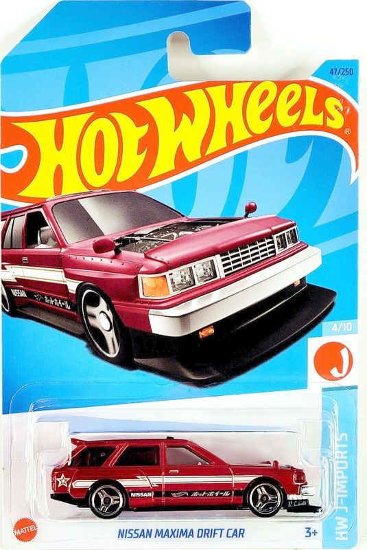 Nissan Maxima Drift Car rot - Hot Wheels 1:64 (kurze Karte)
