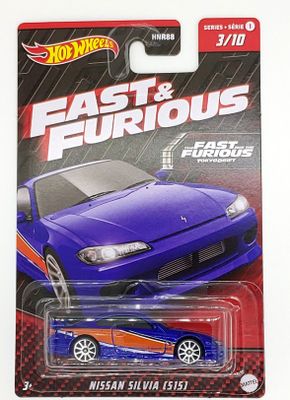 Nissan Silvia (S15) blå/orange F&F - Hot Wheels 1:64