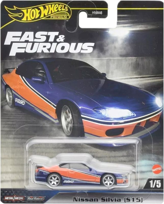 Nissan Silvia (S15) blå/orange F&amp;F - Hot Wheels 1:64