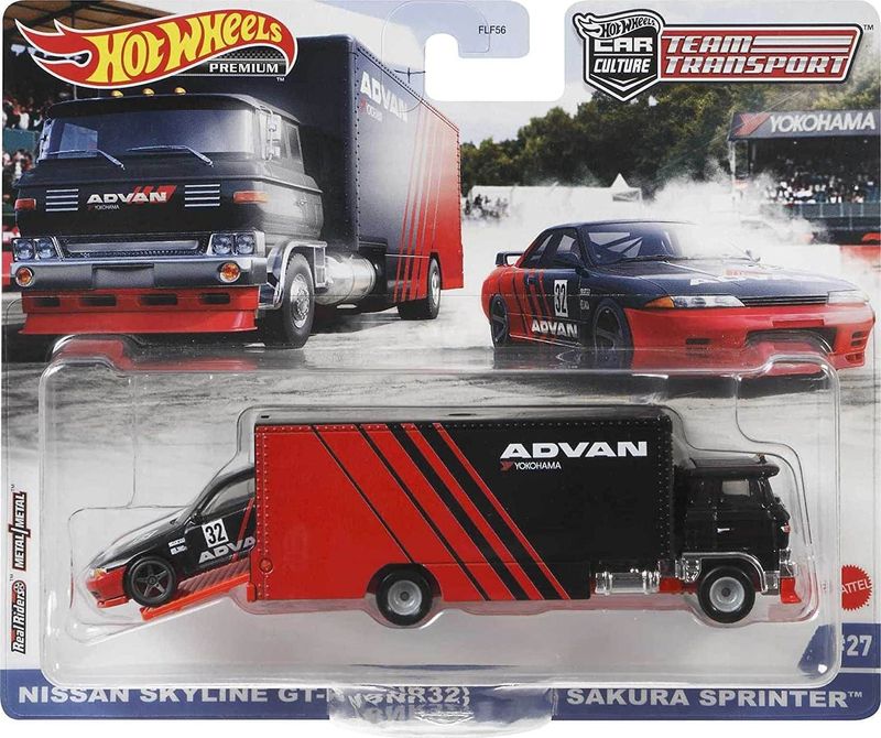 Nissan Skyline GTR R32 "Advan" & Sakura Sprinter - Hot Wheels 1:64
