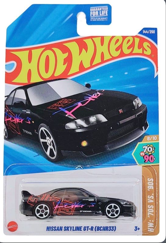 Nissan Skyline GT-R (BCNR33) svart - Hot Wheels 1:64