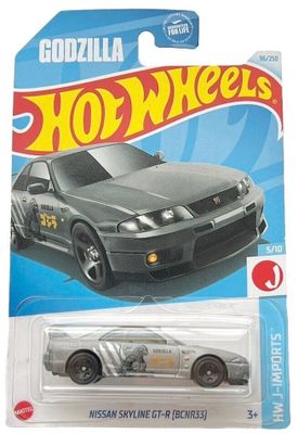Nissan Skyline GT-R (BCNR33) Godzilla grå - Hot Wheels 1:64