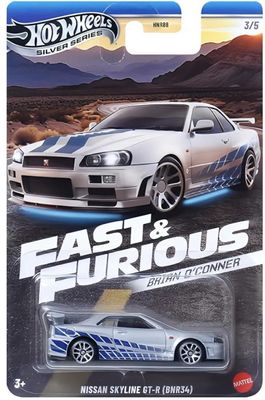 Nissan Skyline GT-R (BNR34) Fast & Furious - Hot Wheels 1:64