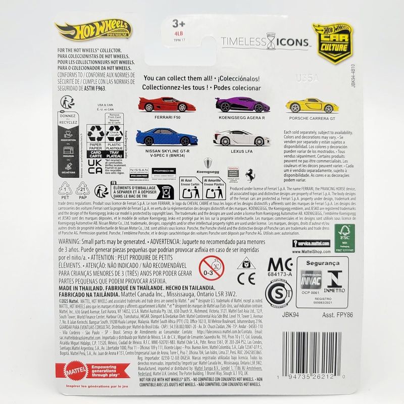 Nissan Skyline GT-R R34 V-Spec II BNR34 - Hot Wheels Car Culture 1:64 Chase
