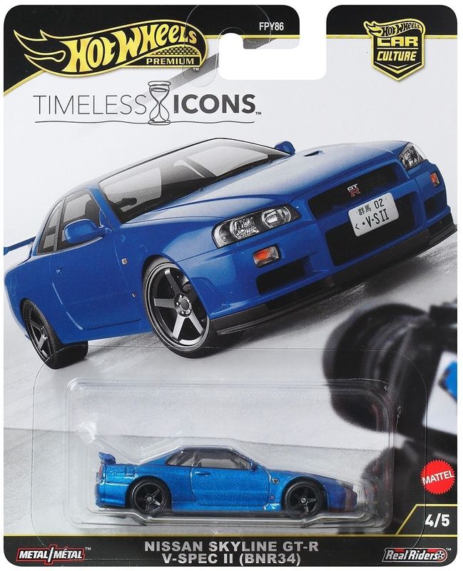Nissan Skyline GT-R R34 V-Spec II BNR34 - Hot Wheels Car Culture 1:64