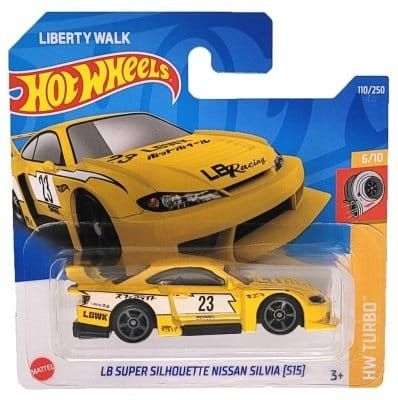 Nissan Silva S15 LB Super Sil. gul - Hot Wheels 1:64