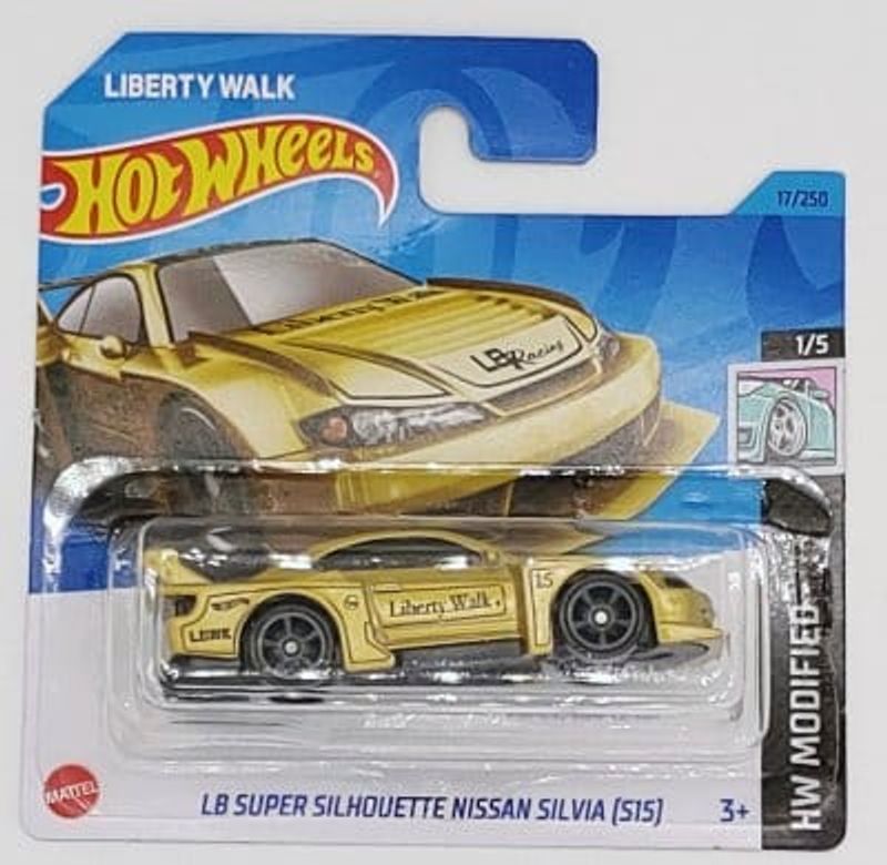 Nissan Silva S15 LB Super Sil. guld - Hot Wheels 1:64