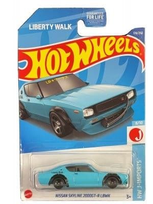 Nissan Skyline 2000GTR LBWK cyan - Hot Wheels