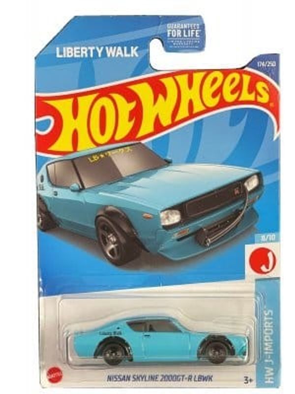 Nissan Skyline 2000GTR LBWK cyan - Hot Wheels