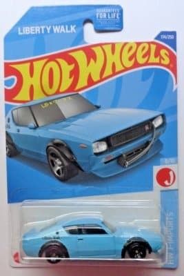 Nissan Skyline 2000GTR LBWK blå - Hot Wheels 1:64