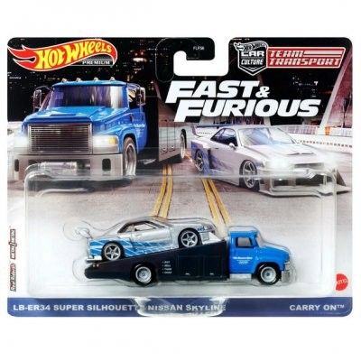 Nissan Skyline LB-ER34 Sil. & Carry On F & F - Hot Wheels 1:64