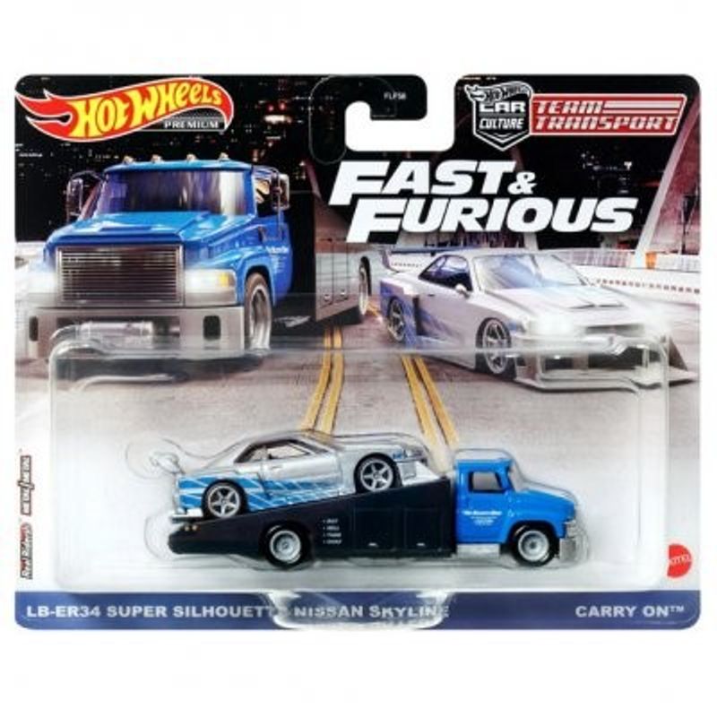 Nissan Skyline LB-ER34 Sil. & Carry On F & F - Hot Wheels 1:64