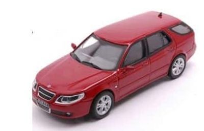 Saab 9-5 Kombi 1998 röd - skala 1:43