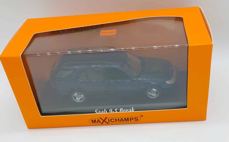 Saab 9-5 Kombi 1999 mörkblå - skala 1:43