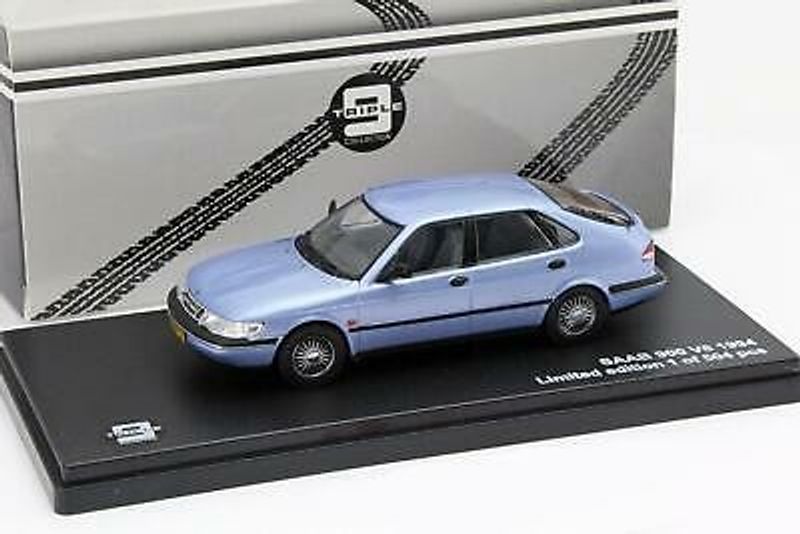 Saab 900 V6 1994 blå - skala 1:43