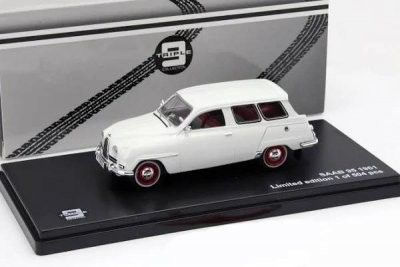 Saab 95 Estate 1961 vit - skala 1:43