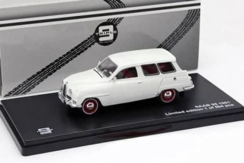 Saab 95 Estate 1961 vit - skala 1:43
