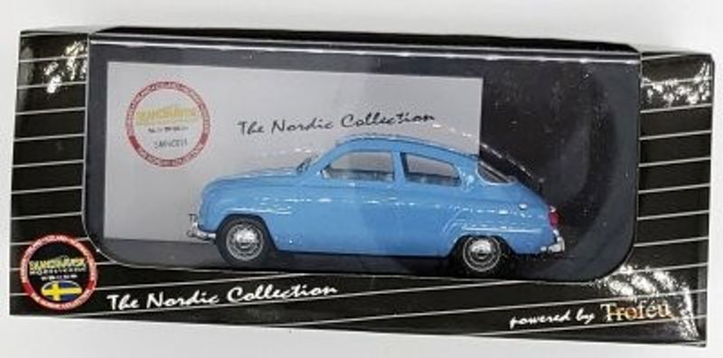 Saab 96 LHD 1962 ljusblå - skala 1:43