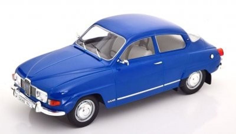 Saab 96 V4 1971 blå - skala 1:18