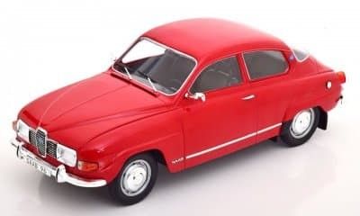 Saab 96 V4 1971 röd - skala 1:18