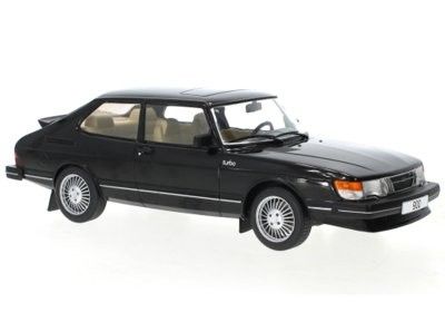Saab 900 Turbo 1981 svart - skala 1:18