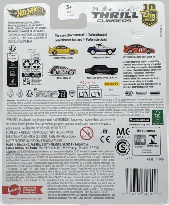 Subaru Impreza WRX - Hot Wheels Thrill Climbers 1:64