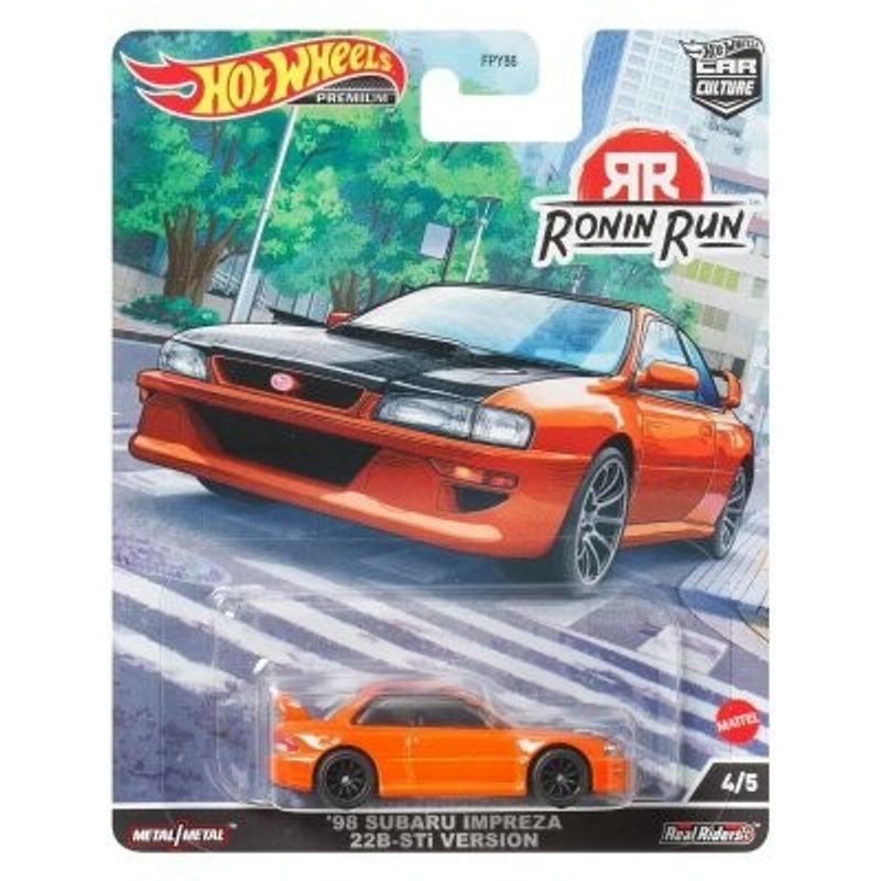 Subaru Impreza 22B STI 1998 orange - Car Culture Hot Wheels 1:64