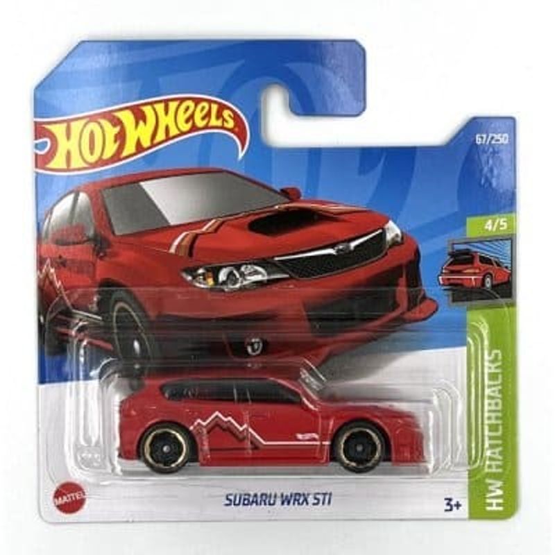 Subaru WRX STI röd - Hot Wheels 1:64