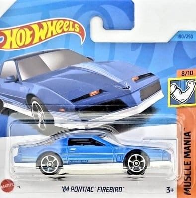 Pontiac Firebird 1984 blå - Hot Wheels 1:64