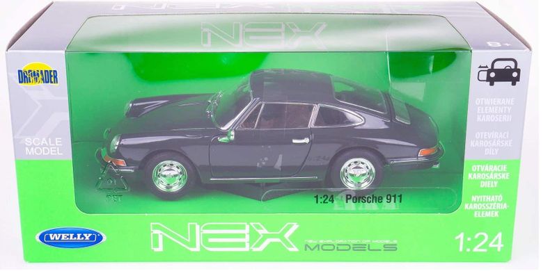 Porsche 911 1964 svart/grå - skala 1:24
