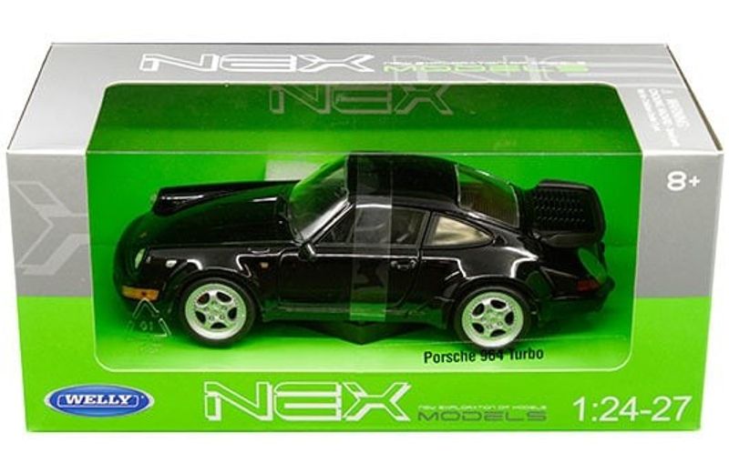 Porsche 911 (964)Turbo 3.0, svart 1974 - skala 1:24