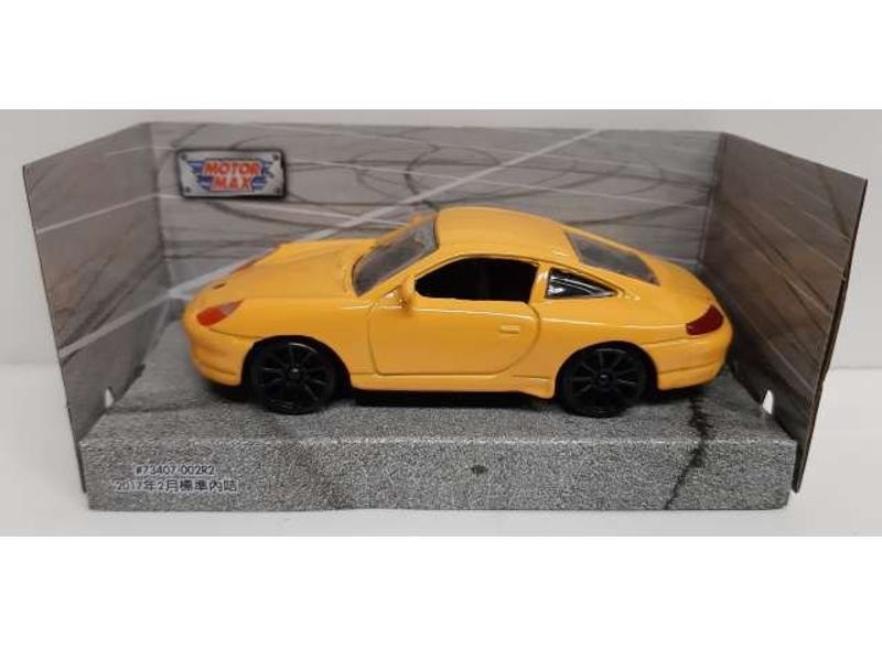 Porsche 911 Carrera gul - skala 1:43