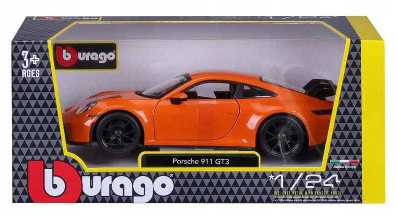 Porsche 911 GT3 2021 orange - skala 1:24
