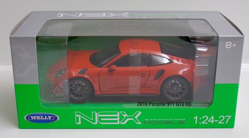 Porsche 911 GT3 RS (991) - orange - skala 1:24