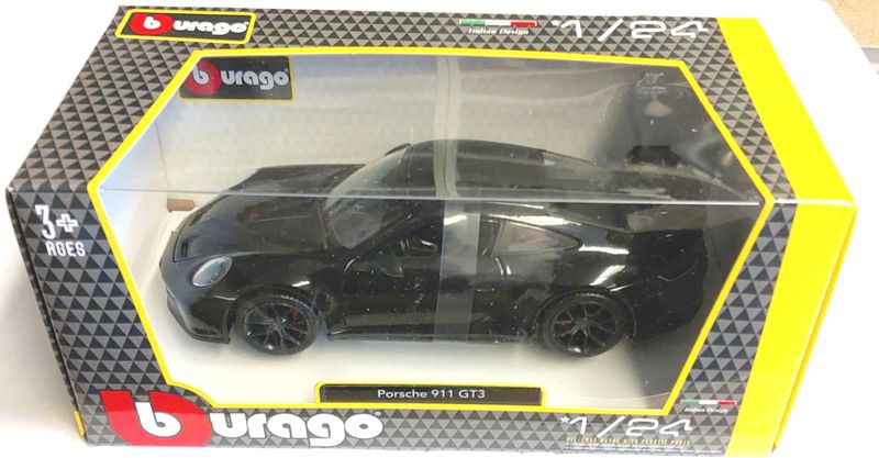 Porsche 911 GT3 2021 svart - skala 1:24