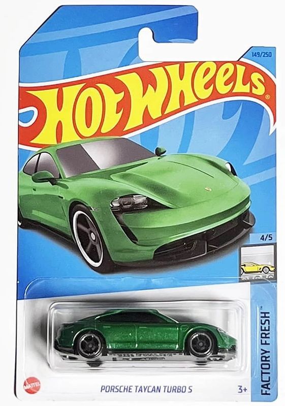 Porsche Taycan Turbo S grön - Hot Wheels 1:64