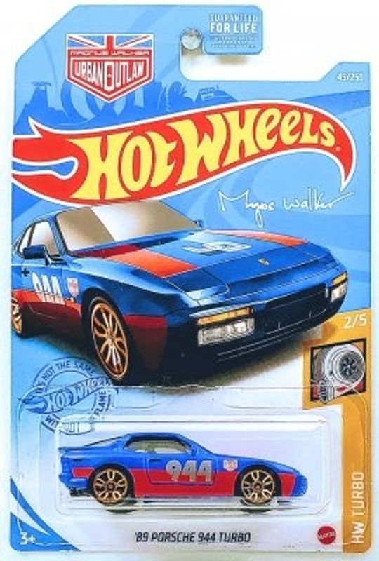 Porsche 944 Turbo 1989 blå/röd - Hot Wheels 1:64
