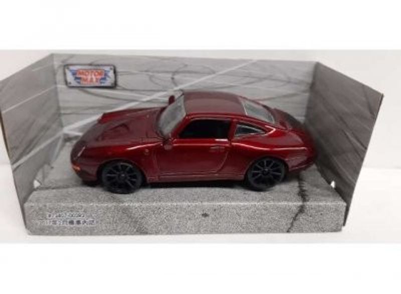 Porsche 911 metallic röd - skala 1:43