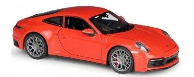 Porsche 911 Carrera 4S röd - skala 1:24