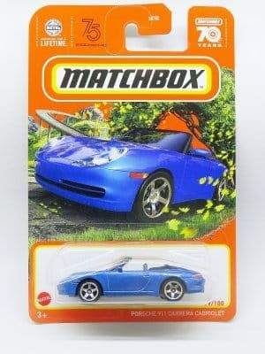 Porsche 911 Carrera Cab blå - Matchbox 1:64