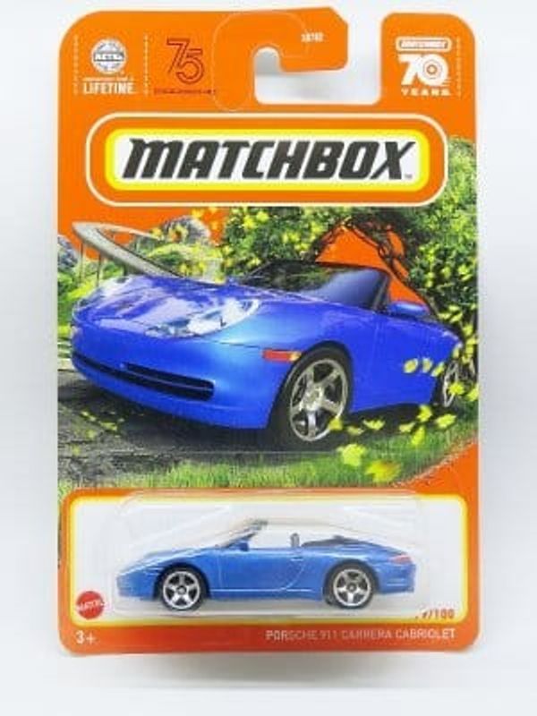 Porsche 911 Carrera Cab blå - Matchbox 1:64