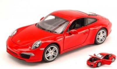 Porsche 911 Carrera S röd - skala 1:24