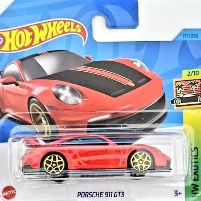 Porsche 911 GT3 röd/svart - Hot Wheels 1:64
