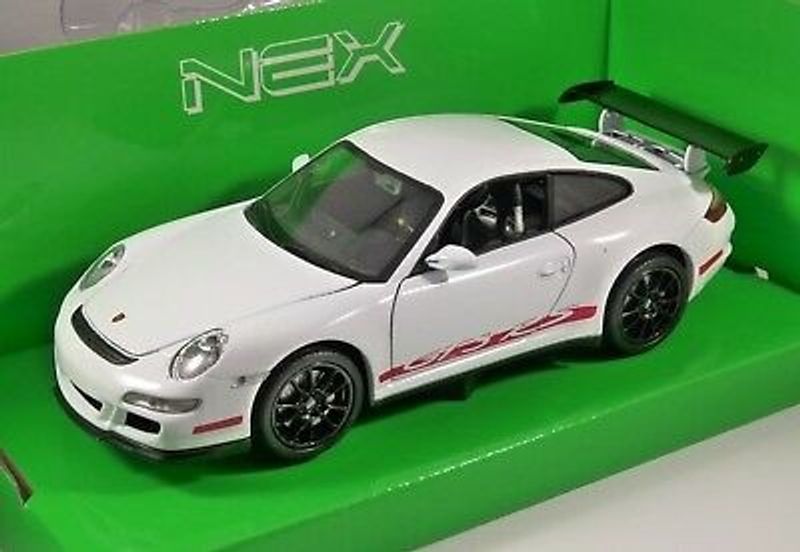 Porsche 911 GT3 RS (997) - vit - skala 1:24