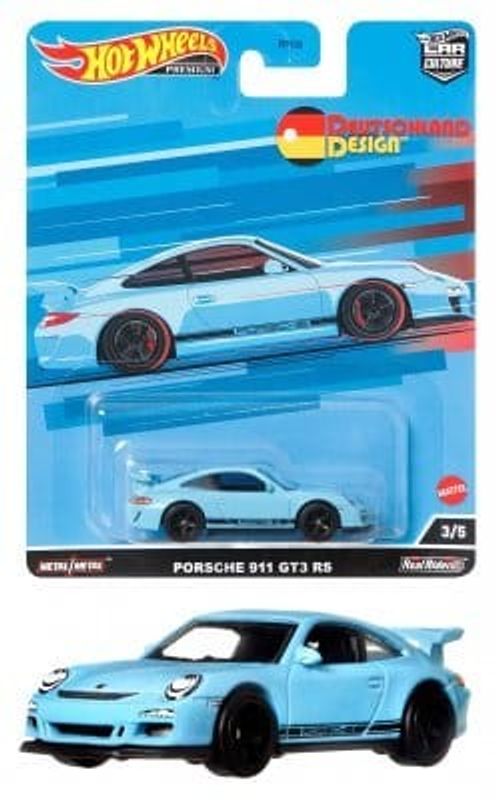 Porsche 911 GT3 RS blå - Hot Wheels 1:64 (skada)